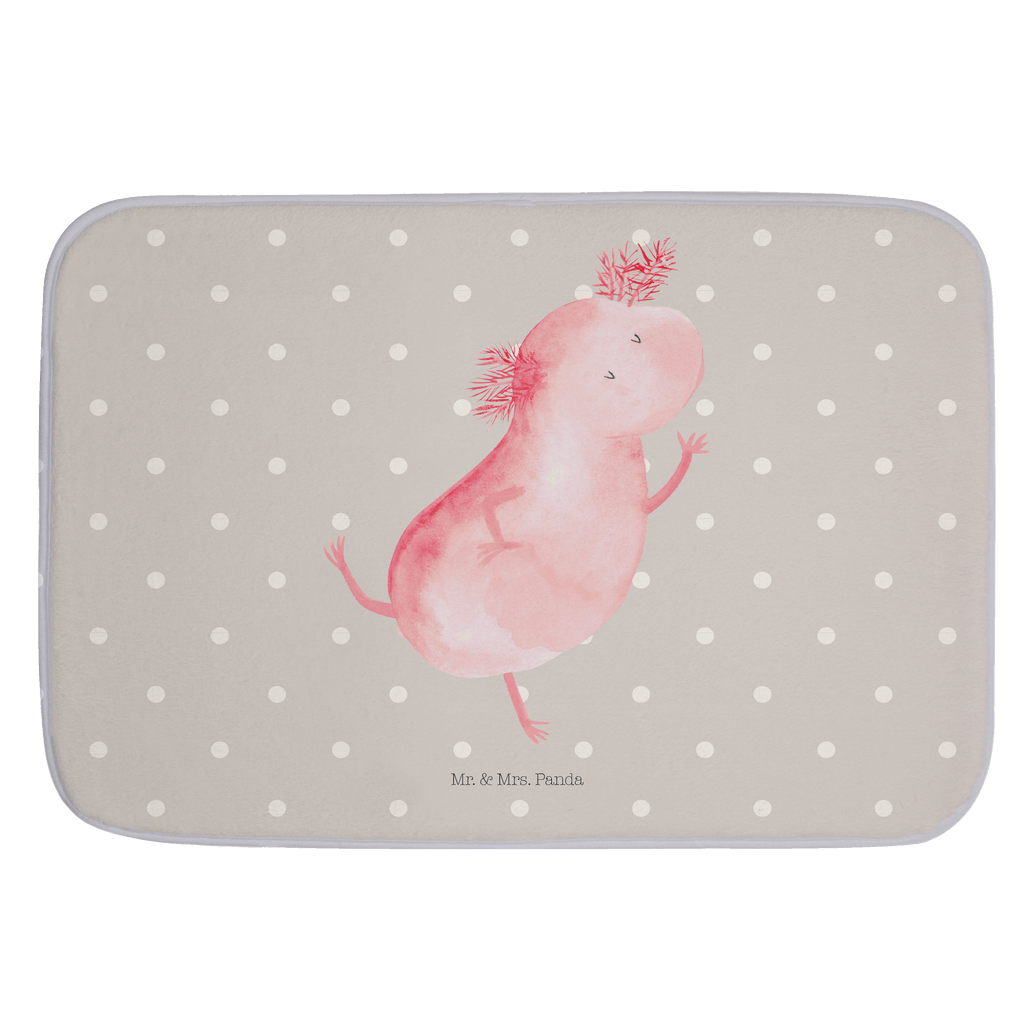 Badvorleger Axolotl tanzt Badematte, Badteppich, Duschvorleger, Badezimmerteppich, Badezimmermatte, Badvorleger, Duschmatte, Duschteppich, Axolotl, Molch, Axolot, Schwanzlurch, Lurch, Lurche, Dachschaden, Sterne, verrückt, Freundin, beste Freundin