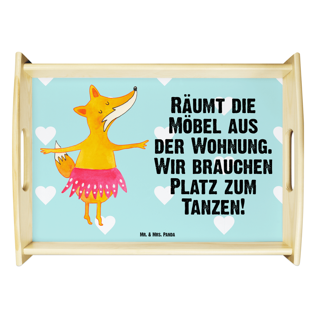 Serviertablett Fuchs Ballerina Tablett, Holztablett, Küchentablett, Dekotablett, Frühstückstablett, Fuchs, Fuchs Spruch, Füchse, Füchsin, Ballerina, Ballett, Tänzerin, Tanzen, Party, Einladung, Geburtstag