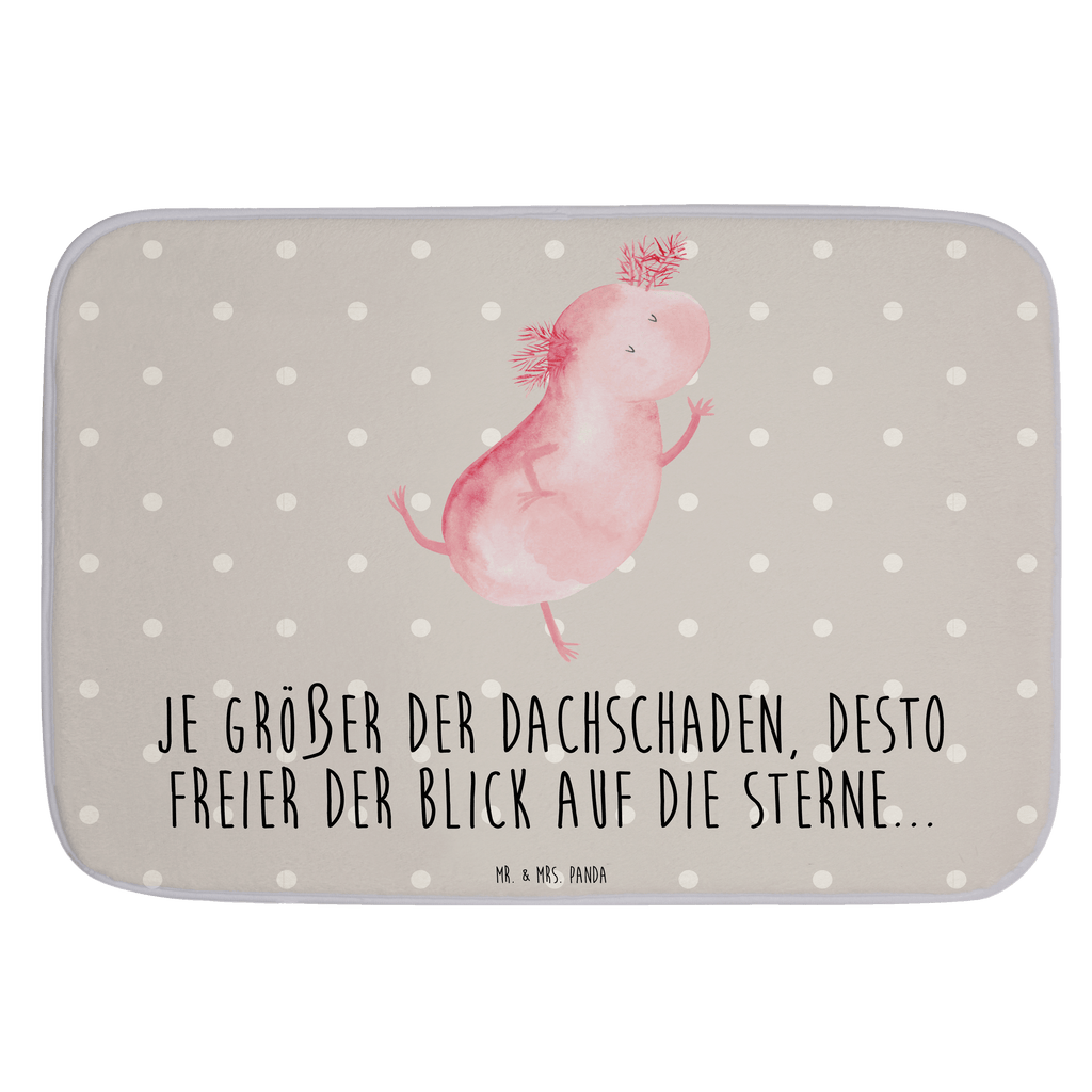 Badvorleger Axolotl tanzt Badematte, Badteppich, Duschvorleger, Badezimmerteppich, Badezimmermatte, Badvorleger, Duschmatte, Duschteppich, Axolotl, Molch, Axolot, Schwanzlurch, Lurch, Lurche, Dachschaden, Sterne, verrückt, Freundin, beste Freundin