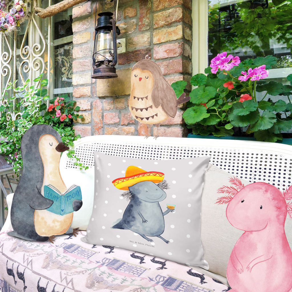 40x40 Kissen Axolotl Tequila Kissenhülle, Kopfkissen, Sofakissen, Dekokissen, Motivkissen, Axolotl, Molch, Mexico, Mexiko, Sombrero, Zitrone, Tequila, Motivation, Spruch, Schwanzlurch, Lurch, Lurche, Axolot, Feuerdrache, Feuersalamander