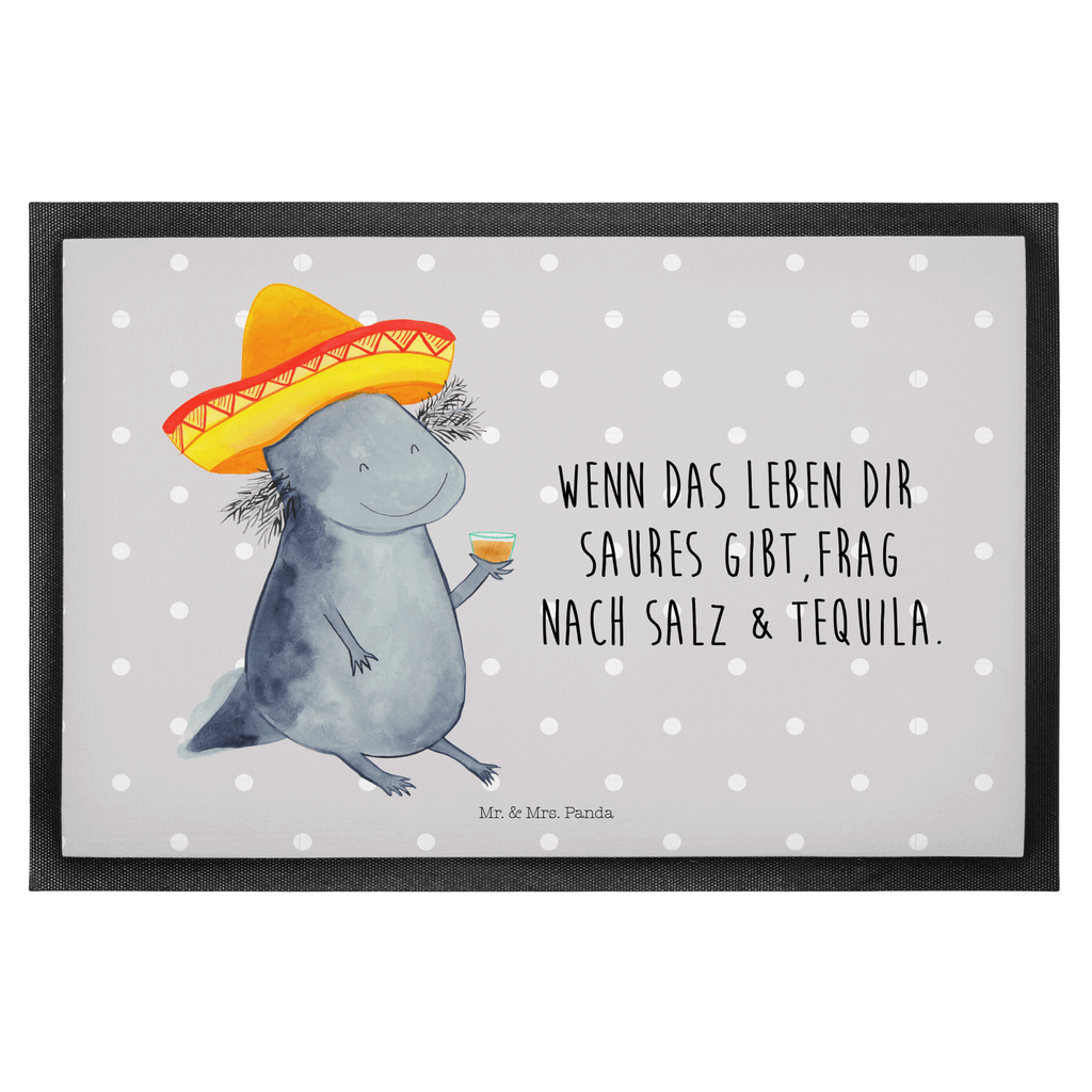 Fußmatte Axolotl Tequila Axolotl, Mexico, Mexiko, Sombrero, Zitrone, Tequila, Motivation, Spruch, Schwanzlurch, Lurch, Lurche, Axolot, Feuerdrache, Feuersalamander Türvorleger, Schmutzmatte, Fußabtreter, Matte, Schmutzfänger, Fußabstreifer, Schmutzfangmatte, Türmatte, Motivfußmatte,  Haustürmatte, Vorleger  Axolotl, Molch
