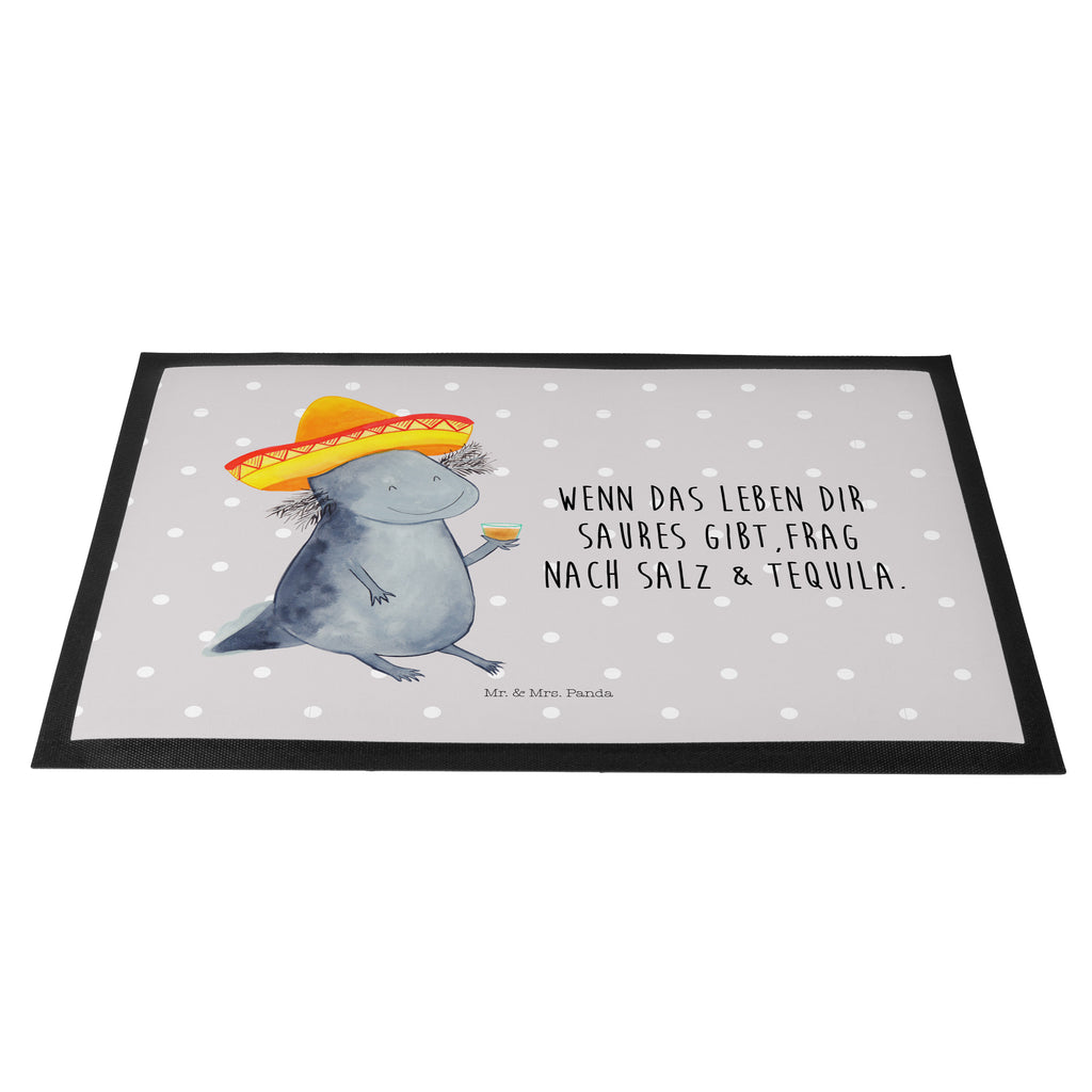 Fußmatte Axolotl Tequila Axolotl, Mexico, Mexiko, Sombrero, Zitrone, Tequila, Motivation, Spruch, Schwanzlurch, Lurch, Lurche, Axolot, Feuerdrache, Feuersalamander Türvorleger, Schmutzmatte, Fußabtreter, Matte, Schmutzfänger, Fußabstreifer, Schmutzfangmatte, Türmatte, Motivfußmatte,  Haustürmatte, Vorleger  Axolotl, Molch