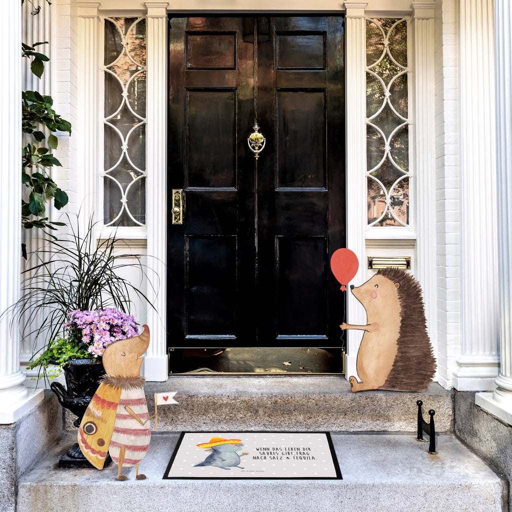 Fußmatte Axolotl Tequila Axolotl, Mexico, Mexiko, Sombrero, Zitrone, Tequila, Motivation, Spruch, Schwanzlurch, Lurch, Lurche, Axolot, Feuerdrache, Feuersalamander Türvorleger, Schmutzmatte, Fußabtreter, Matte, Schmutzfänger, Fußabstreifer, Schmutzfangmatte, Türmatte, Motivfußmatte,  Haustürmatte, Vorleger  Axolotl, Molch