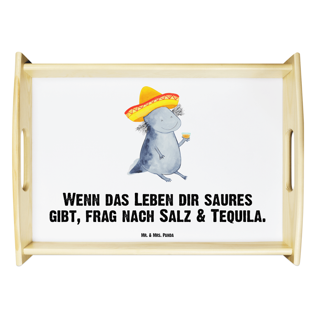 Serviertablett Axolotl Tequila Tablett, Holztablett, Küchentablett, Dekotablett, Frühstückstablett, Axolotl, Molch, Mexico, Mexiko, Sombrero, Zitrone, Tequila, Motivation, Spruch, Schwanzlurch, Lurch, Lurche, Axolot, Feuerdrache, Feuersalamander