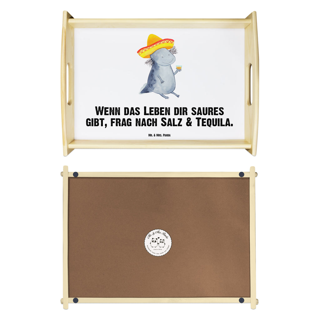 Serviertablett Axolotl Tequila Tablett, Holztablett, Küchentablett, Dekotablett, Frühstückstablett, Axolotl, Molch, Mexico, Mexiko, Sombrero, Zitrone, Tequila, Motivation, Spruch, Schwanzlurch, Lurch, Lurche, Axolot, Feuerdrache, Feuersalamander
