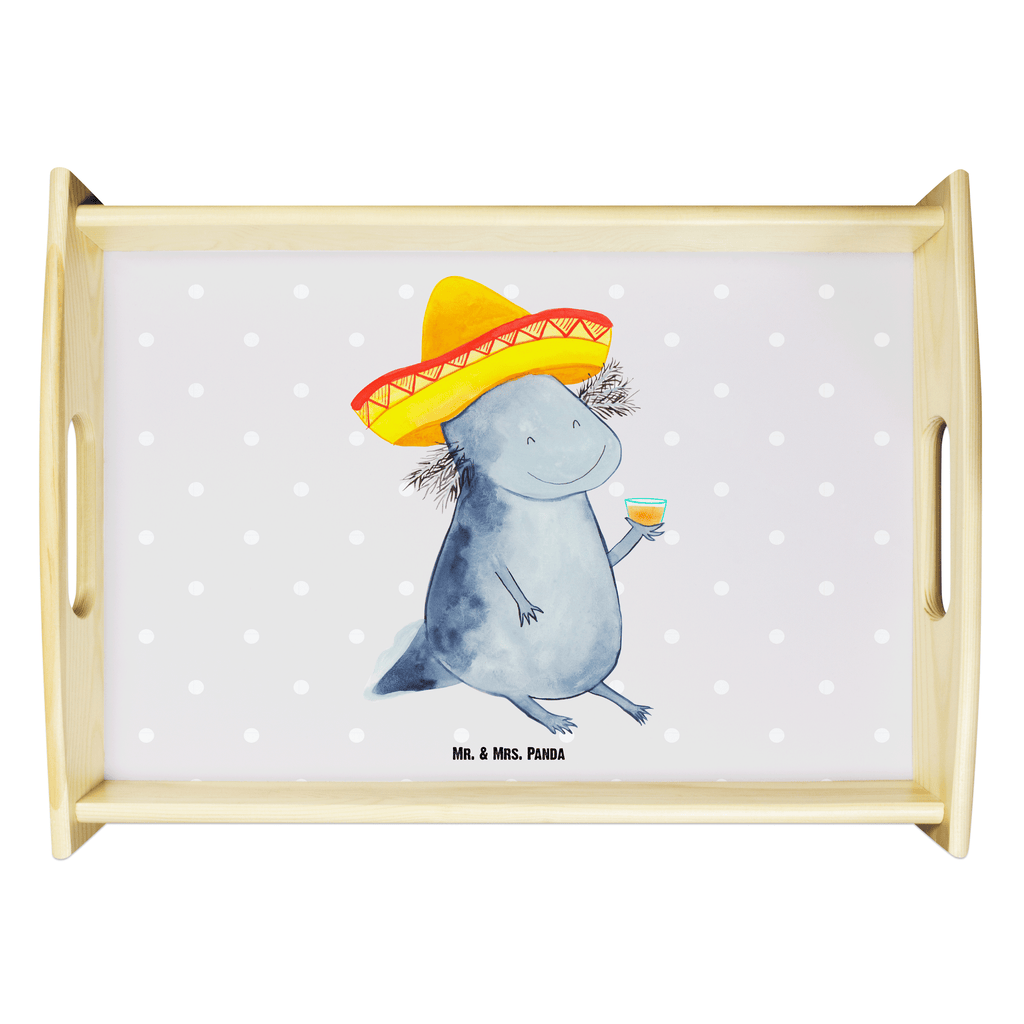 Serviertablett Axolotl Tequila Tablett, Holztablett, Küchentablett, Dekotablett, Frühstückstablett, Axolotl, Molch, Mexico, Mexiko, Sombrero, Zitrone, Tequila, Motivation, Spruch, Schwanzlurch, Lurch, Lurche, Axolot, Feuerdrache, Feuersalamander