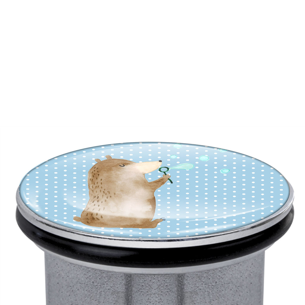 Waschbecken Stöpsel Bär Seifenblasen Abflussstöpsel, Stöpsel, Waschbecken, Ablaufgarnitur, Waschbecken Stopfen, Bär, Teddy, Teddybär, Seifenblasen Bär Lustig Sein Glücklich Traurig Happy