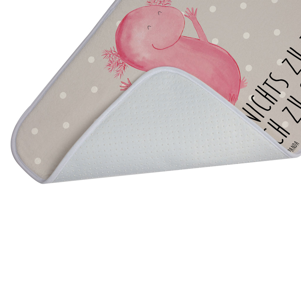 Badvorleger Axolotl Hurra Badematte, Badteppich, Duschvorleger, Badezimmerteppich, Badezimmermatte, Badvorleger, Duschmatte, Duschteppich, Axolotl, Molch, Axolot, Schwanzlurch, Lurch, Lurche, fröhlich, Spaß, Freude, Motivation, Zufriedenheit