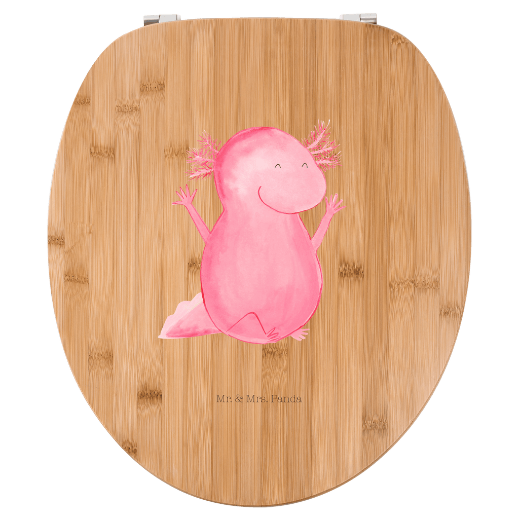 Motiv WC Sitz Axolotl Hurra Klobrille, Klodeckel, Toilettendeckel, WC-Sitz, Toilette, Axolotl, Molch, Axolot, Schwanzlurch, Lurch, Lurche, fröhlich, Spaß, Freude, Motivation, Zufriedenheit