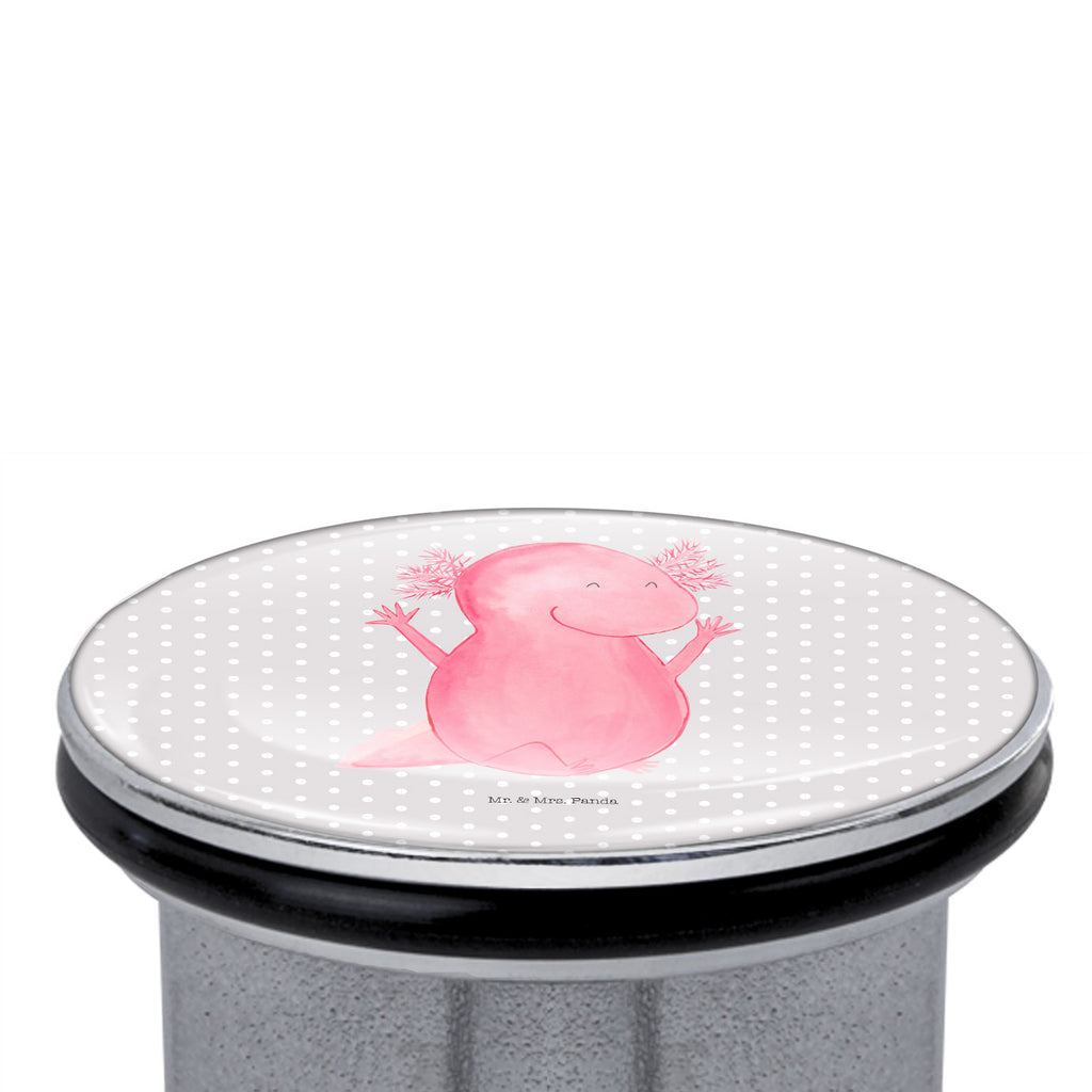 Waschbecken Stöpsel Axolotl Hurra Abflussstöpsel, Stöpsel, Waschbecken, Ablaufgarnitur, Waschbecken Stopfen, Axolotl, Molch, Axolot, Schwanzlurch, Lurch, Lurche, fröhlich, Spaß, Freude, Motivation, Zufriedenheit