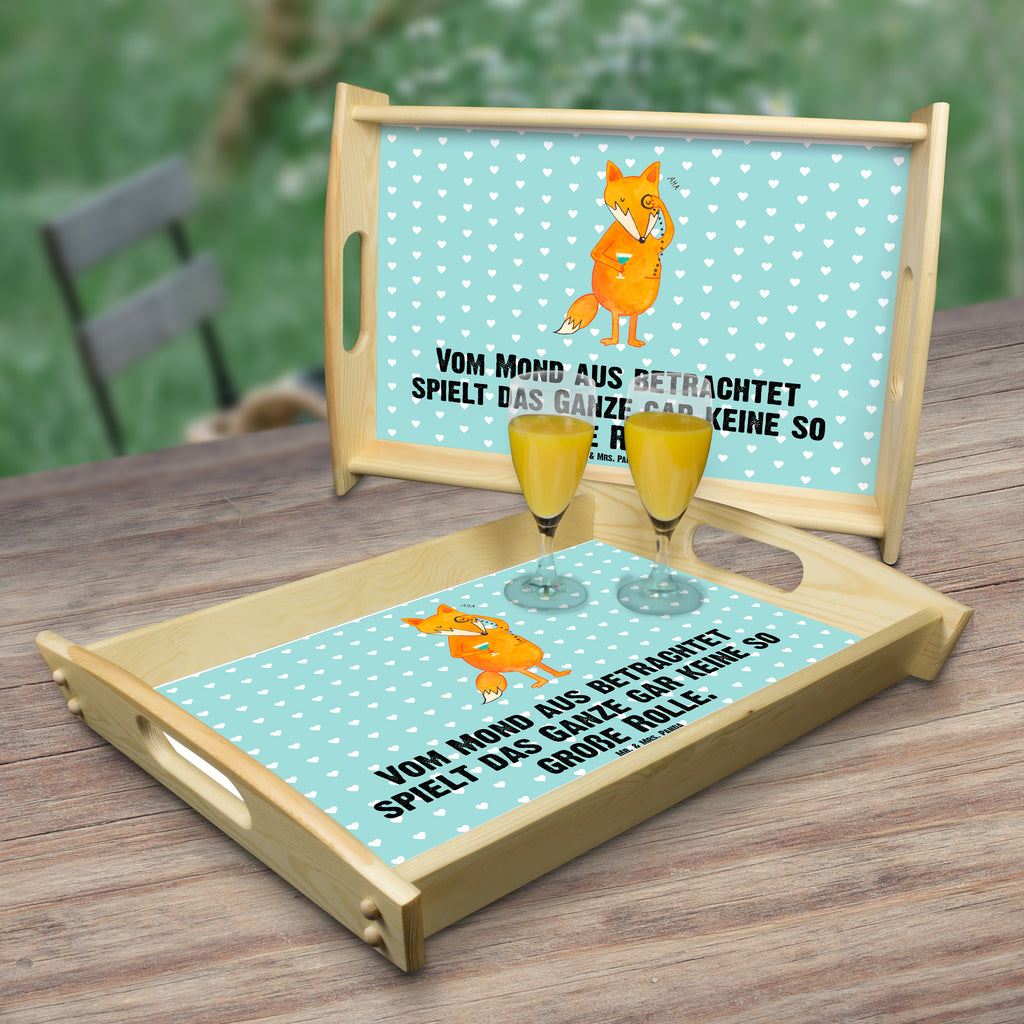 Serviertablett Fuchs Lord Tablett, Holztablett, Küchentablett, Dekotablett, Frühstückstablett, Fuchs, Füchse, tröstende Worte, Spruch lustig, Liebeskummer Geschenk, Motivation Spruch, Problemlösung