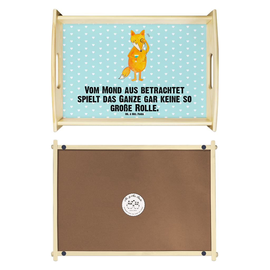 Serviertablett Fuchs Lord Tablett, Holztablett, Küchentablett, Dekotablett, Frühstückstablett, Fuchs, Füchse, tröstende Worte, Spruch lustig, Liebeskummer Geschenk, Motivation Spruch, Problemlösung