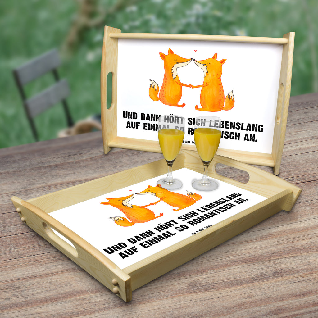 Serviertablett Füchse Liebe Tablett, Holztablett, Küchentablett, Dekotablett, Frühstückstablett, Fuchs, Füchse, Fox, Liebe, Liebespaar, Paar, Partner, Freundin, Freund, Ehe, Verlobte, Ehemann, Ehefrau, Liebesbeweis