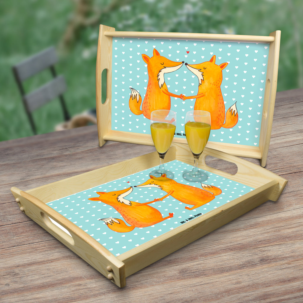 Serviertablett Füchse Liebe Tablett, Holztablett, Küchentablett, Dekotablett, Frühstückstablett, Fuchs, Füchse, Fox, Liebe, Liebespaar, Paar, Partner, Freundin, Freund, Ehe, Verlobte, Ehemann, Ehefrau, Liebesbeweis