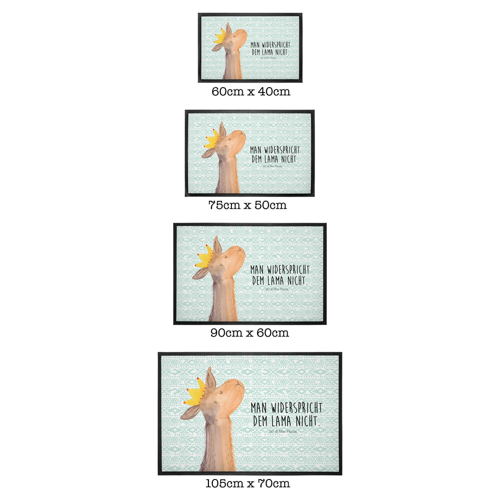 Fußmatte Lamakopf König Lama, Lamas, König, Königin, Freundin, Mama, Papa, Büro Kollege, Kollegin, Chef, Vorgesetzter, Abi, Abitur Türvorleger, Schmutzmatte, Fußabtreter, Matte, Schmutzfänger, Fußabstreifer, Schmutzfangmatte, Türmatte, Motivfußmatte,  Haustürmatte, Vorleger  Lama, Alpaka