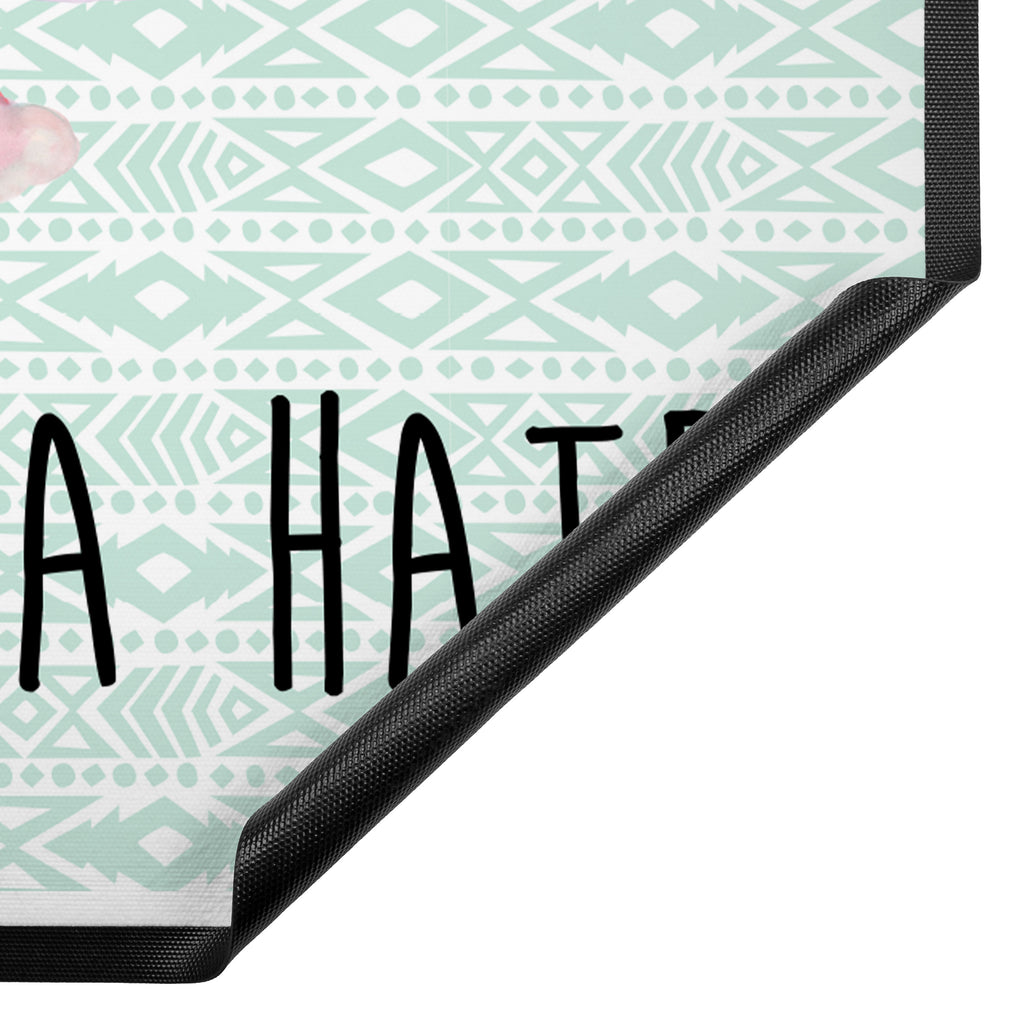 Fußmatte Lama Regenbogen Lama, Lamas, Regenbogen, Haters gonna hate, Haters, Selbstständig, Außenseiter, Schule, Abi, Hobby, Wolkenland, Freiheit	 Türvorleger, Schmutzmatte, Fußabtreter, Matte, Schmutzfänger, Fußabstreifer, Schmutzfangmatte, Türmatte, Motivfußmatte,  Haustürmatte, Vorleger  Lama, Alpaka