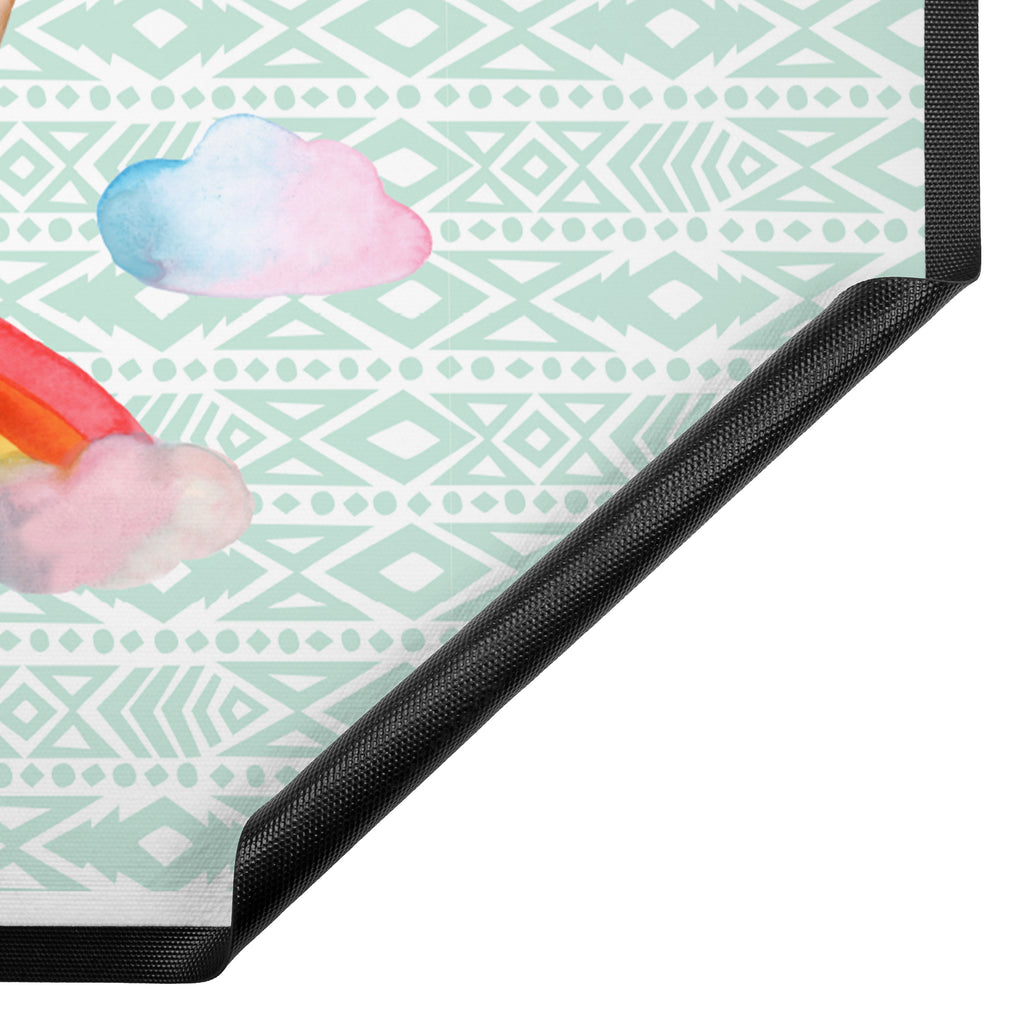 Fußmatte Lama Regenbogen Lama, Lamas, Regenbogen, Haters gonna hate, Haters, Selbstständig, Außenseiter, Schule, Abi, Hobby, Wolkenland, Freiheit	 Türvorleger, Schmutzmatte, Fußabtreter, Matte, Schmutzfänger, Fußabstreifer, Schmutzfangmatte, Türmatte, Motivfußmatte,  Haustürmatte, Vorleger  Lama, Alpaka