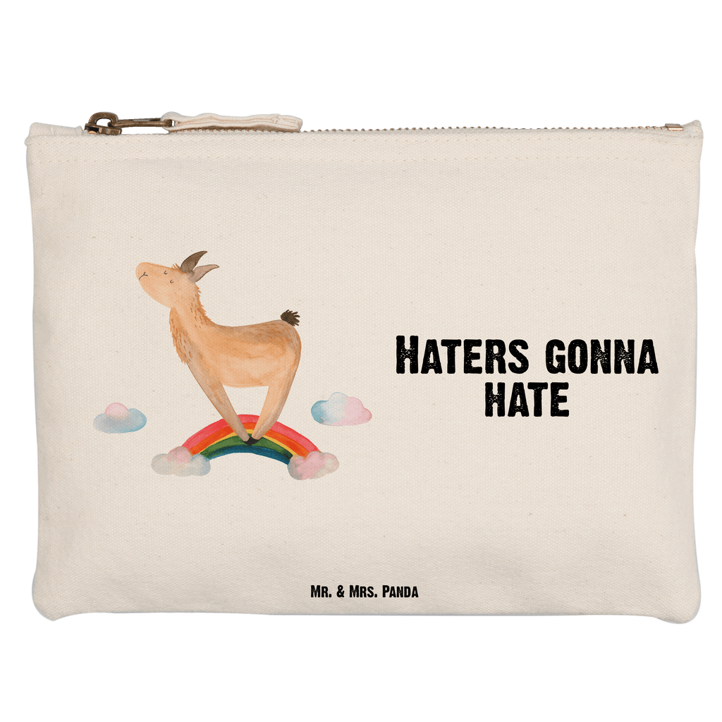 Schminktasche Lama Regenbogen Schminktasche, Kosmetiktasche, Kosmetikbeutel, Stiftemäppchen, Etui, Federmappe, Makeup, XXL, Schminketui, Kosmetiketui, Schlamperetui, Lama, Alpaka, Lamas, Regenbogen, Haters gonna hate, Haters, Selbstständig, Außenseiter, Schule, Abi, Hobby, Wolkenland, Freiheit