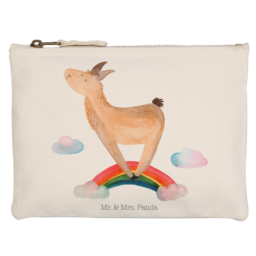 Schminktasche Lama Regenbogen Schminktasche, Kosmetiktasche, Kosmetikbeutel, Stiftemäppchen, Etui, Federmappe, Makeup, XXL, Schminketui, Kosmetiketui, Schlamperetui, Lama, Alpaka, Lamas, Regenbogen, Haters gonna hate, Haters, Selbstständig, Außenseiter, Schule, Abi, Hobby, Wolkenland, Freiheit