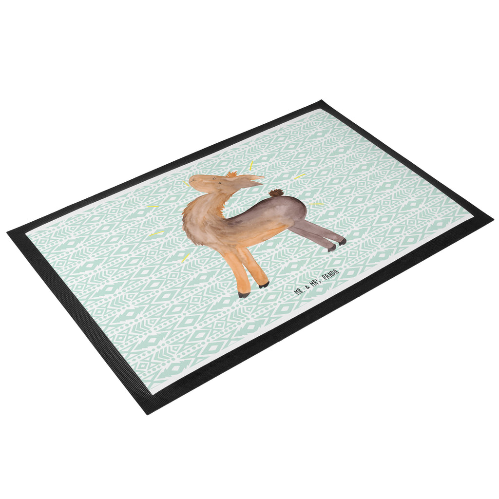 Fußmatte Lama stolz Lama, Lamas, Außenseiter, Anders, Neustart, stolz, Hippie, Freundin, Freundinnen, beste Freundin, Kumpel, Familie, Family Türvorleger, Schmutzmatte, Fußabtreter, Matte, Schmutzfänger, Fußabstreifer, Schmutzfangmatte, Türmatte, Motivfußmatte,  Haustürmatte, Vorleger  Lama, Alpaka