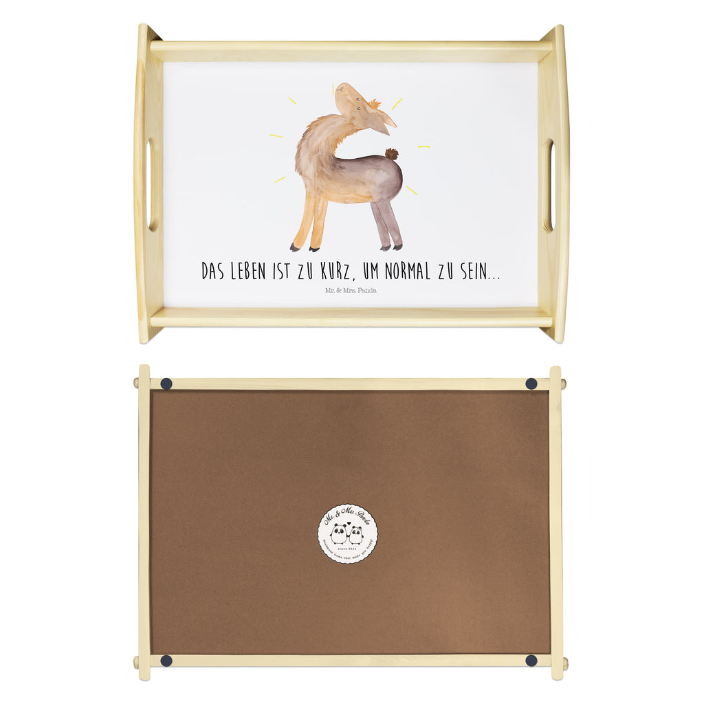 Serviertablett Lama stolz Tablett, Holztablett, Küchentablett, Dekotablett, Frühstückstablett, Lama, Alpaka, Lamas, Außenseiter, Anders, Neustart, stolz, Hippie, Freundin, Freundinnen, beste Freundin, Kumpel, Familie, Family