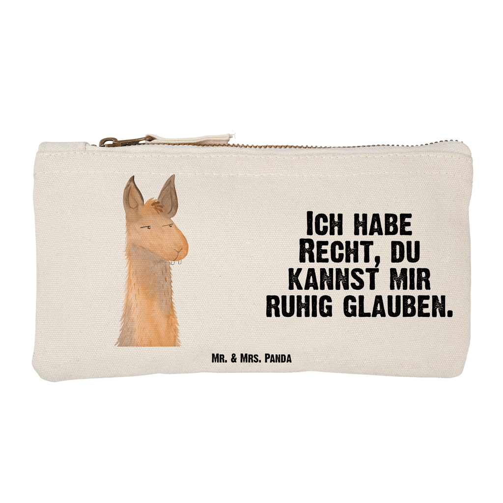 Schminktasche Lamakopf genervt Schminktasche, Kosmetiktasche, Kosmetikbeutel, Stiftemäppchen, Etui, Federmappe, Makeup, XXL, Schminketui, Kosmetiketui, Schlamperetui, Lama, Alpaka, Lamas, Recht haben, genervt sein, Freundin, beste Freundin, Partnerin, Büro, Büroalltag, Chef, Chefin, Azubi