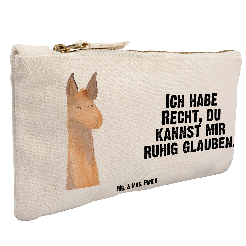 Schminktasche Lamakopf genervt Schminktasche, Kosmetiktasche, Kosmetikbeutel, Stiftemäppchen, Etui, Federmappe, Makeup, XXL, Schminketui, Kosmetiketui, Schlamperetui, Lama, Alpaka, Lamas, Recht haben, genervt sein, Freundin, beste Freundin, Partnerin, Büro, Büroalltag, Chef, Chefin, Azubi