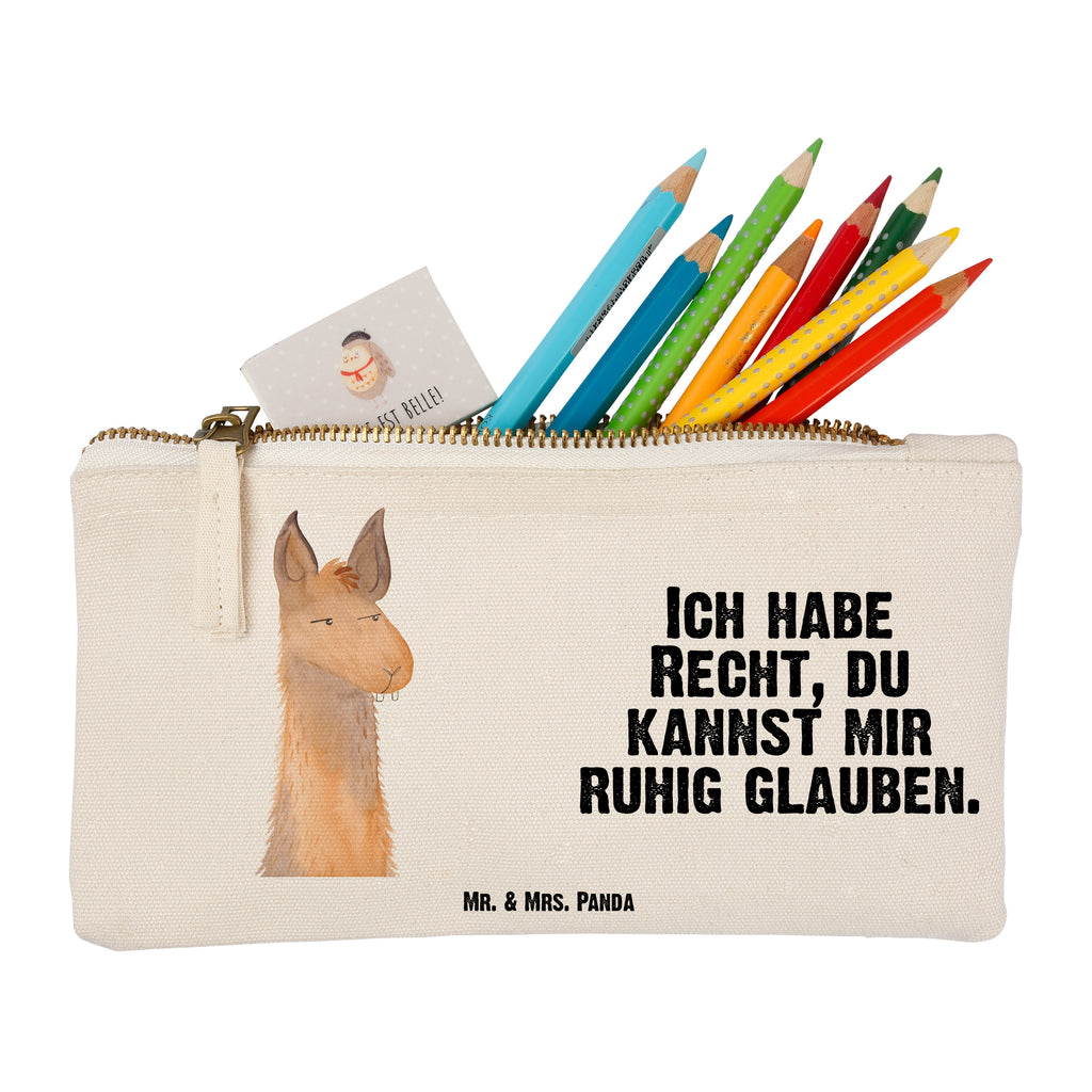 Schminktasche Lamakopf genervt Schminktasche, Kosmetiktasche, Kosmetikbeutel, Stiftemäppchen, Etui, Federmappe, Makeup, XXL, Schminketui, Kosmetiketui, Schlamperetui, Lama, Alpaka, Lamas, Recht haben, genervt sein, Freundin, beste Freundin, Partnerin, Büro, Büroalltag, Chef, Chefin, Azubi