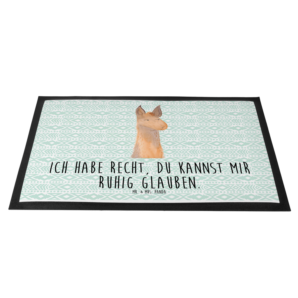 Fußmatte Lamakopf genervt Lama, Lamas, Recht haben, genervt sein, Freundin, beste Freundin, Partnerin, Büro, Büroalltag, Chef, Chefin, Azubi Türvorleger, Schmutzmatte, Fußabtreter, Matte, Schmutzfänger, Fußabstreifer, Schmutzfangmatte, Türmatte, Motivfußmatte,  Haustürmatte, Vorleger  Lama, Alpaka