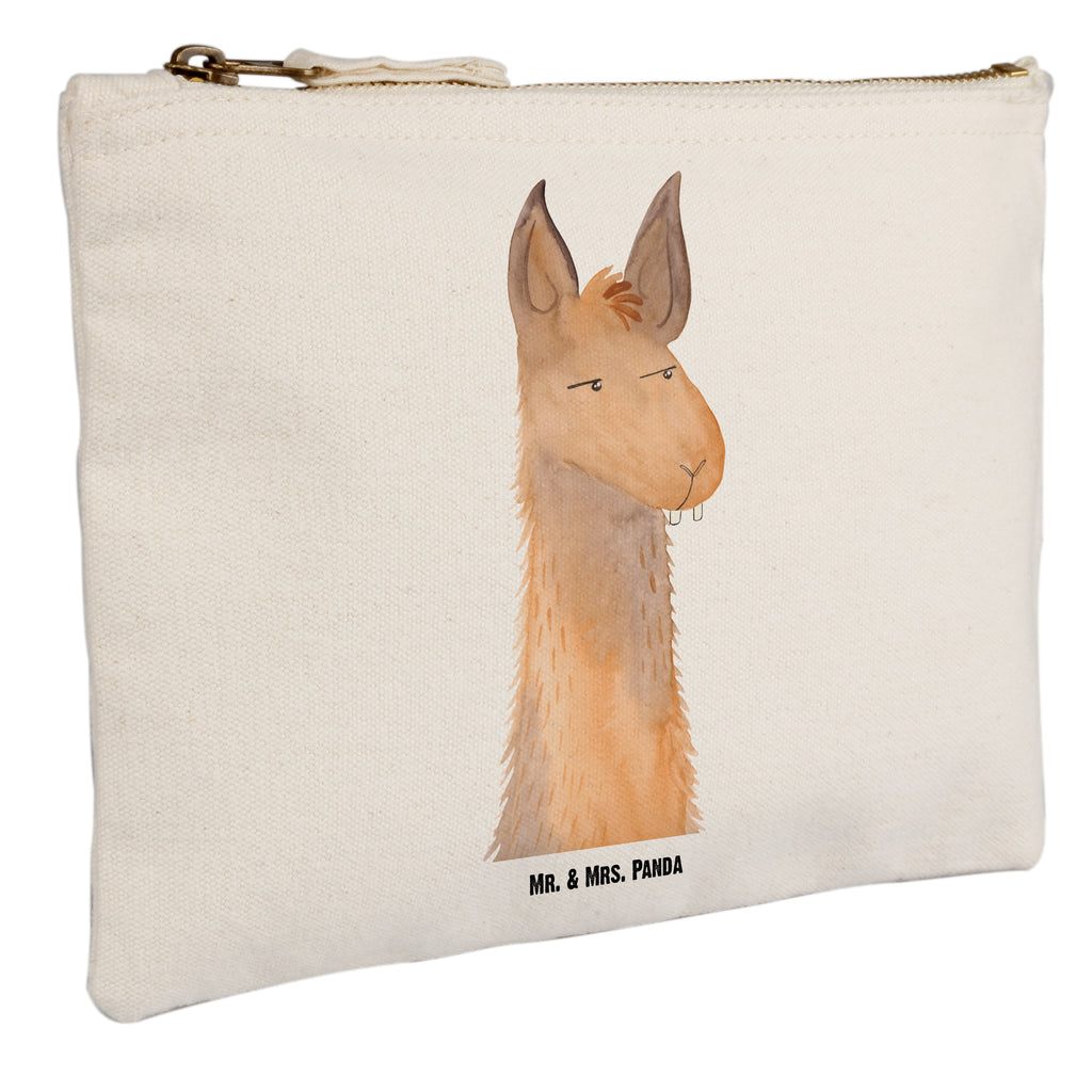 Schminktasche Lamakopf genervt Schminktasche, Kosmetiktasche, Kosmetikbeutel, Stiftemäppchen, Etui, Federmappe, Makeup, XXL, Schminketui, Kosmetiketui, Schlamperetui, Lama, Alpaka, Lamas, Recht haben, genervt sein, Freundin, beste Freundin, Partnerin, Büro, Büroalltag, Chef, Chefin, Azubi
