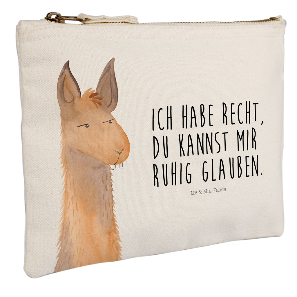 Schminktasche Lamakopf genervt Schminktasche, Kosmetiktasche, Kosmetikbeutel, Stiftemäppchen, Etui, Federmappe, Makeup, XXL, Schminketui, Kosmetiketui, Schlamperetui, Lama, Alpaka, Lamas, Recht haben, genervt sein, Freundin, beste Freundin, Partnerin, Büro, Büroalltag, Chef, Chefin, Azubi