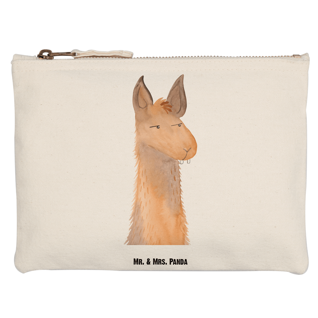 Schminktasche Lamakopf genervt Schminktasche, Kosmetiktasche, Kosmetikbeutel, Stiftemäppchen, Etui, Federmappe, Makeup, XXL, Schminketui, Kosmetiketui, Schlamperetui, Lama, Alpaka, Lamas, Recht haben, genervt sein, Freundin, beste Freundin, Partnerin, Büro, Büroalltag, Chef, Chefin, Azubi