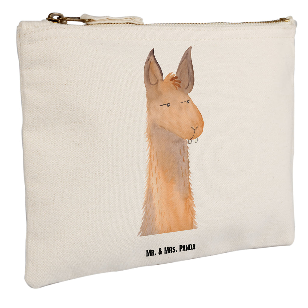 Schminktasche Lamakopf genervt Schminktasche, Kosmetiktasche, Kosmetikbeutel, Stiftemäppchen, Etui, Federmappe, Makeup, XXL, Schminketui, Kosmetiketui, Schlamperetui, Lama, Alpaka, Lamas, Recht haben, genervt sein, Freundin, beste Freundin, Partnerin, Büro, Büroalltag, Chef, Chefin, Azubi