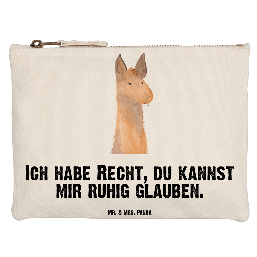 Schminktasche Lamakopf genervt Schminktasche, Kosmetiktasche, Kosmetikbeutel, Stiftemäppchen, Etui, Federmappe, Makeup, XXL, Schminketui, Kosmetiketui, Schlamperetui, Lama, Alpaka, Lamas, Recht haben, genervt sein, Freundin, beste Freundin, Partnerin, Büro, Büroalltag, Chef, Chefin, Azubi