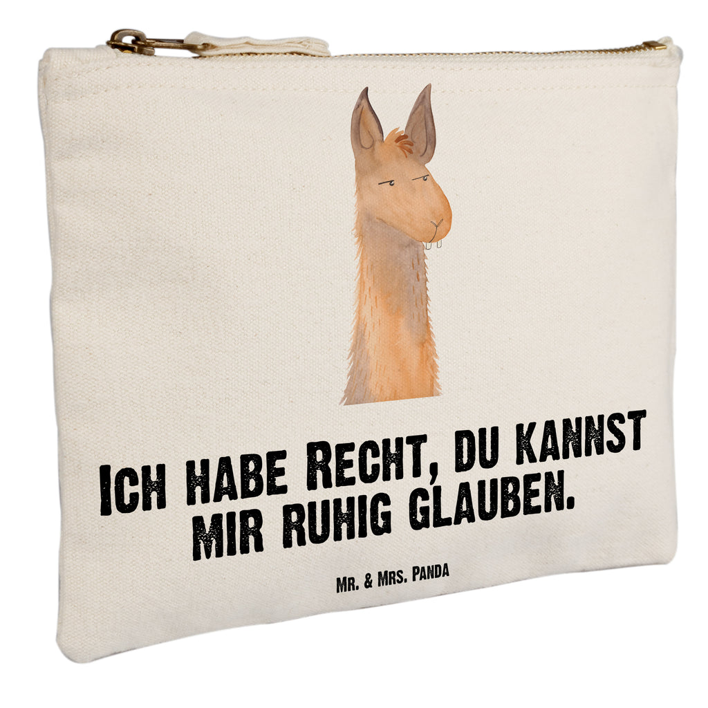 Schminktasche Lamakopf genervt Schminktasche, Kosmetiktasche, Kosmetikbeutel, Stiftemäppchen, Etui, Federmappe, Makeup, XXL, Schminketui, Kosmetiketui, Schlamperetui, Lama, Alpaka, Lamas, Recht haben, genervt sein, Freundin, beste Freundin, Partnerin, Büro, Büroalltag, Chef, Chefin, Azubi