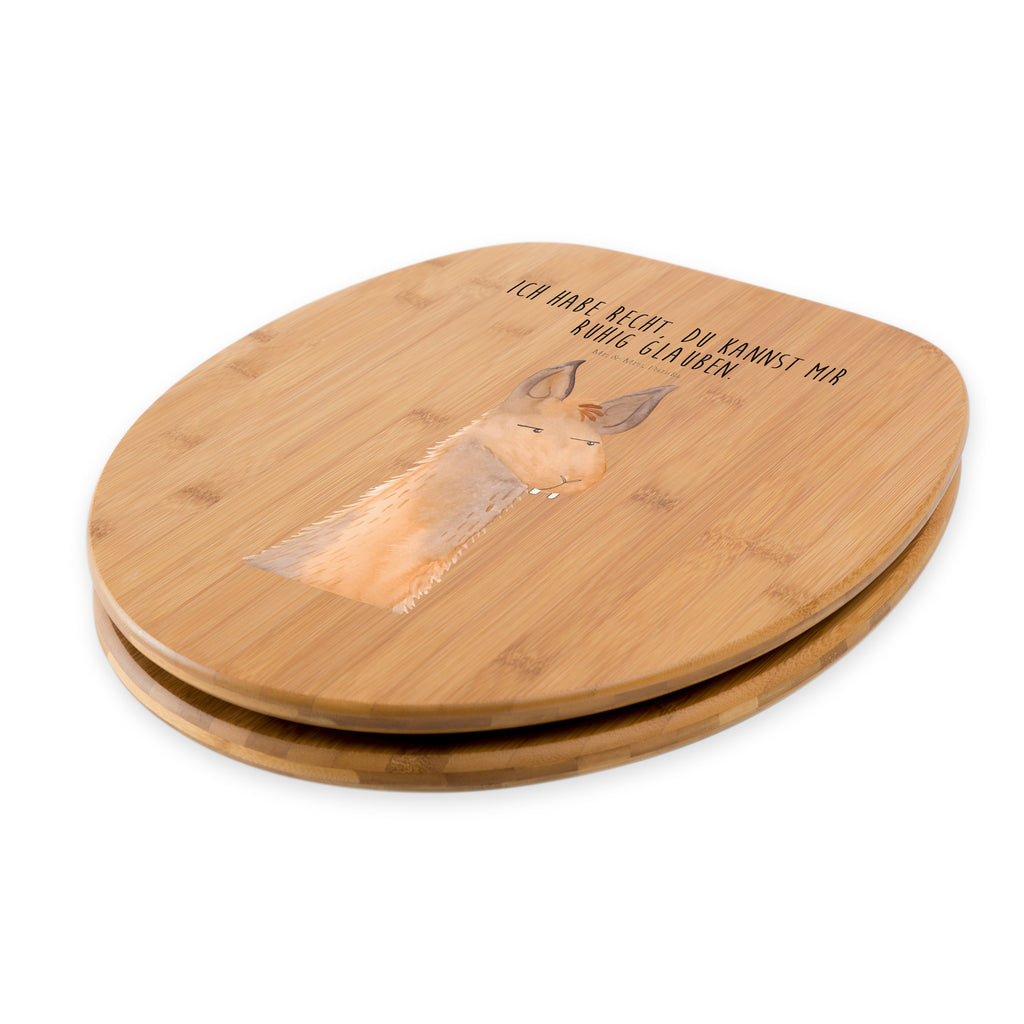 Motiv WC Sitz Lamakopf genervt Klobrille, Klodeckel, Toilettendeckel, WC-Sitz, Toilette, Lama, Alpaka, Lamas, Recht haben, genervt sein, Freundin, beste Freundin, Partnerin, Büro, Büroalltag, Chef, Chefin, Azubi