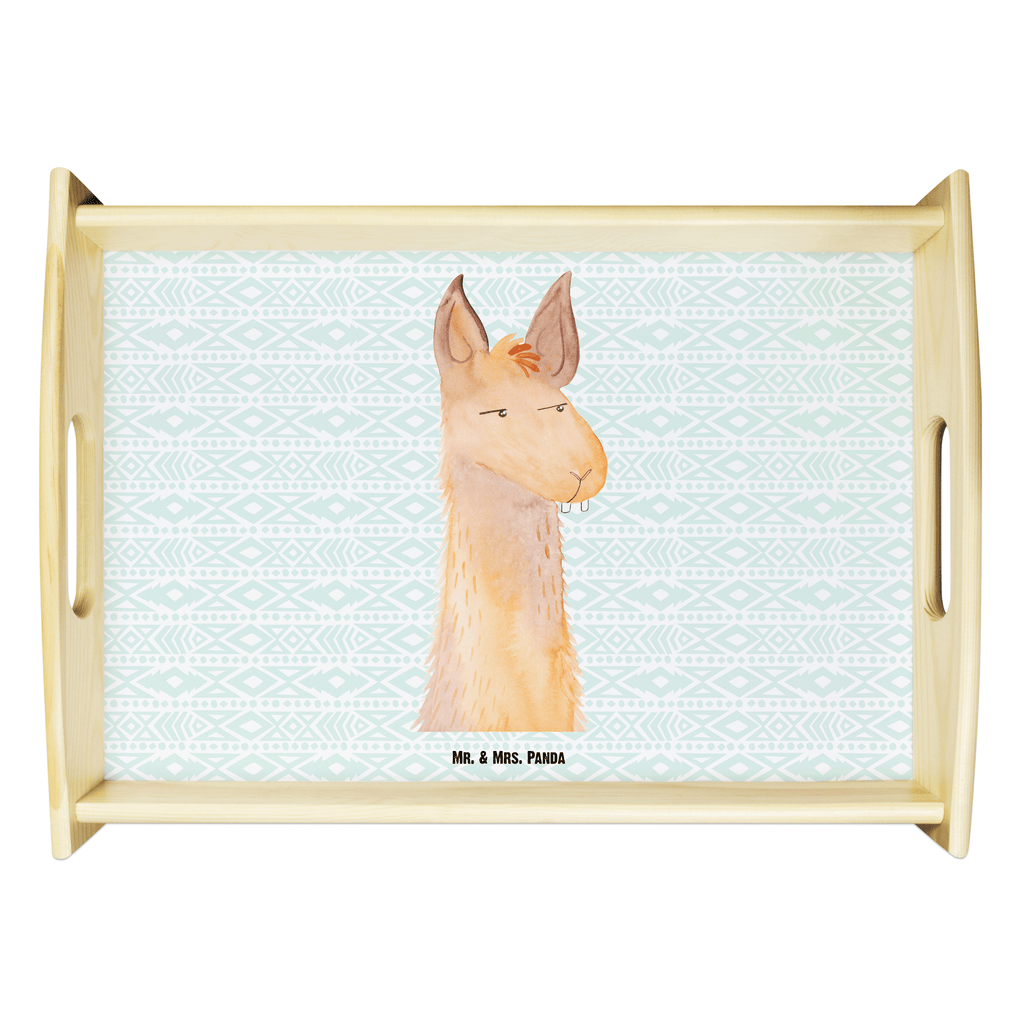 Serviertablett Lamakopf genervt Tablett, Holztablett, Küchentablett, Dekotablett, Frühstückstablett, Lama, Alpaka, Lamas, Recht haben, genervt sein, Freundin, beste Freundin, Partnerin, Büro, Büroalltag, Chef, Chefin, Azubi