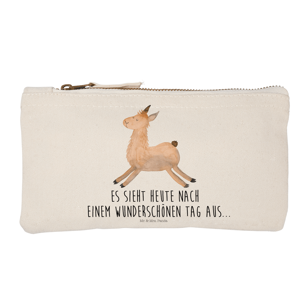 Schminktasche Lama springend Schminktasche, Kosmetiktasche, Kosmetikbeutel, Stiftemäppchen, Etui, Federmappe, Makeup, XXL, Schminketui, Kosmetiketui, Schlamperetui, Lama, Alpaka, Lamas, Lieblingstag, Happy day, fröhlich, Glück, Freundin, Liebeskummer, Neustart, guten Morgen, Start, Prüfung, Abitur