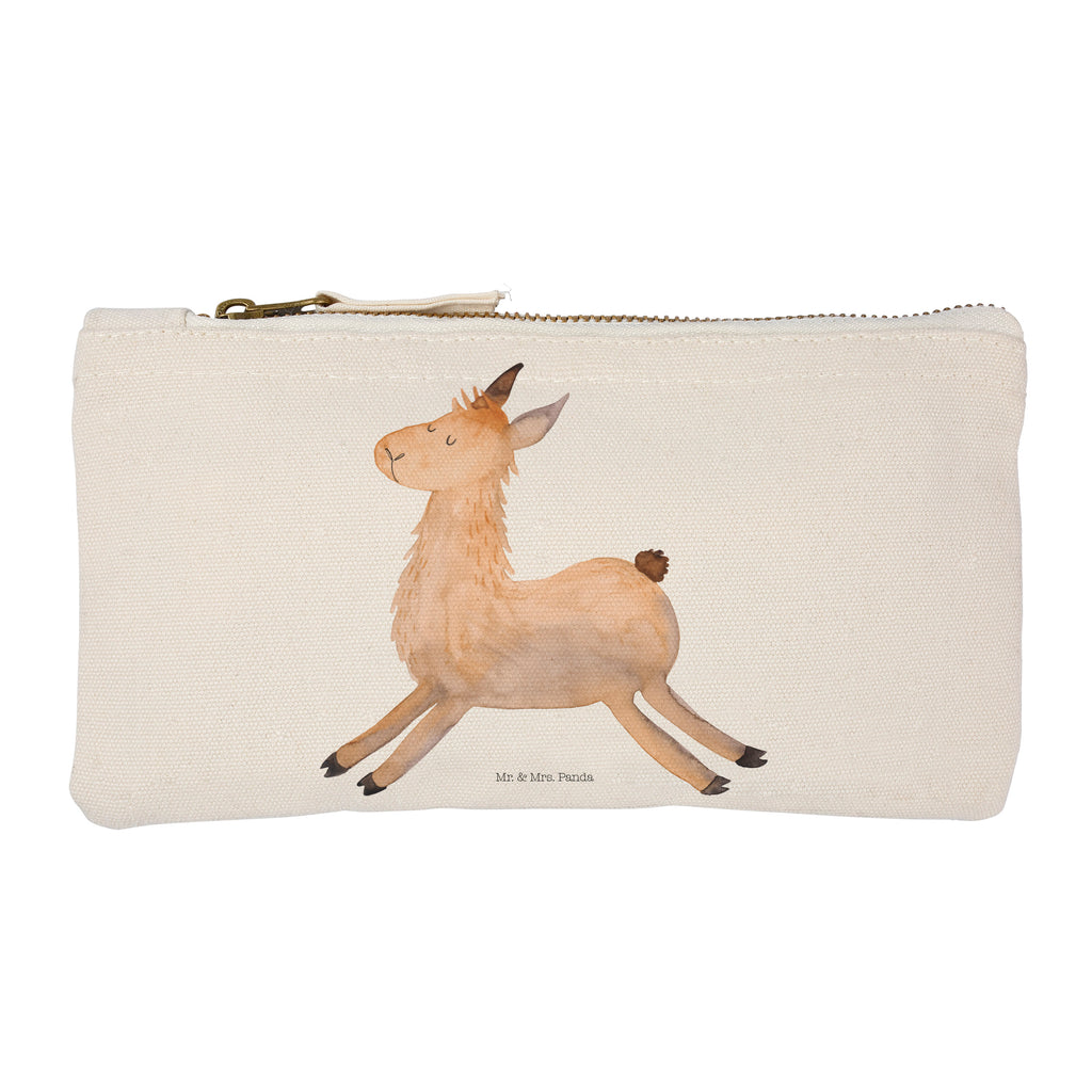 Schminktasche Lama springend Schminktasche, Kosmetiktasche, Kosmetikbeutel, Stiftemäppchen, Etui, Federmappe, Makeup, XXL, Schminketui, Kosmetiketui, Schlamperetui, Lama, Alpaka, Lamas, Lieblingstag, Happy day, fröhlich, Glück, Freundin, Liebeskummer, Neustart, guten Morgen, Start, Prüfung, Abitur