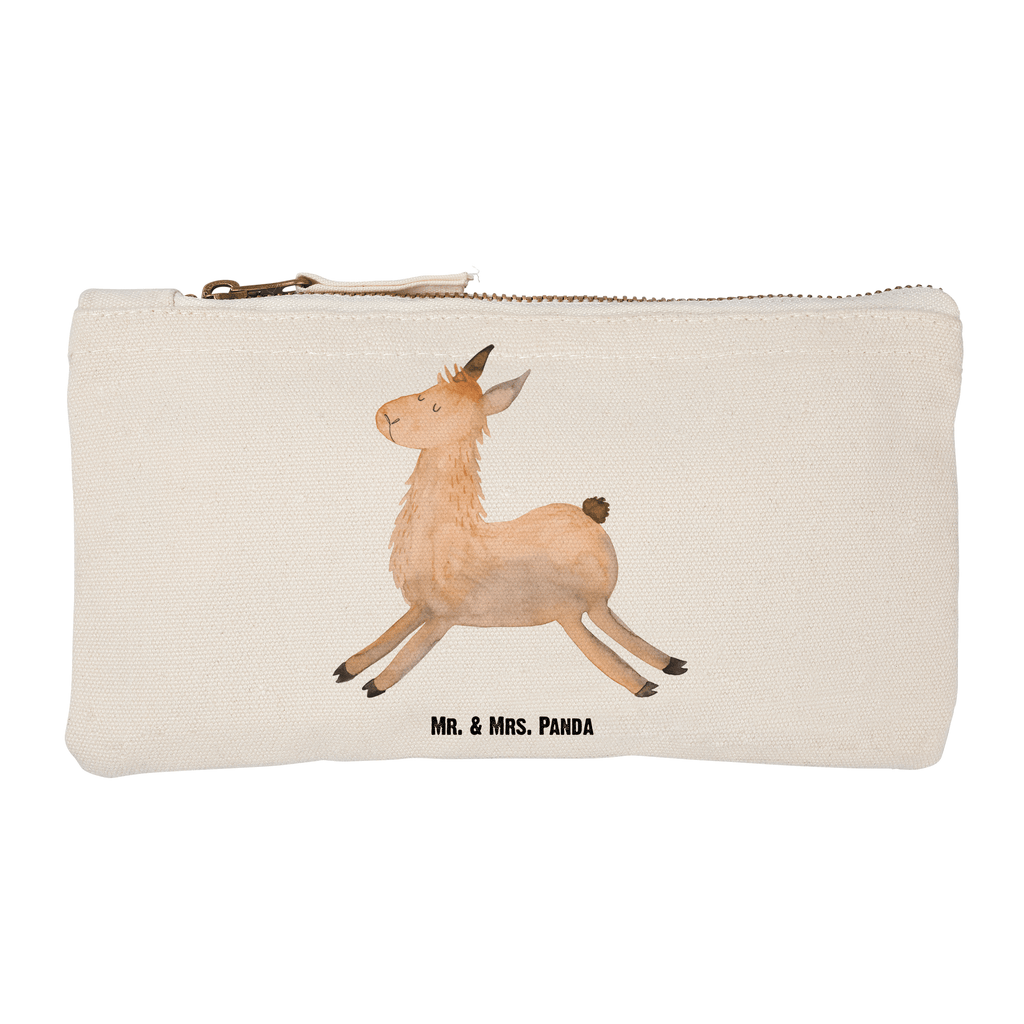 Schminktasche Lama springend Schminktasche, Kosmetiktasche, Kosmetikbeutel, Stiftemäppchen, Etui, Federmappe, Makeup, XXL, Schminketui, Kosmetiketui, Schlamperetui, Lama, Alpaka, Lamas, Lieblingstag, Happy day, fröhlich, Glück, Freundin, Liebeskummer, Neustart, guten Morgen, Start, Prüfung, Abitur