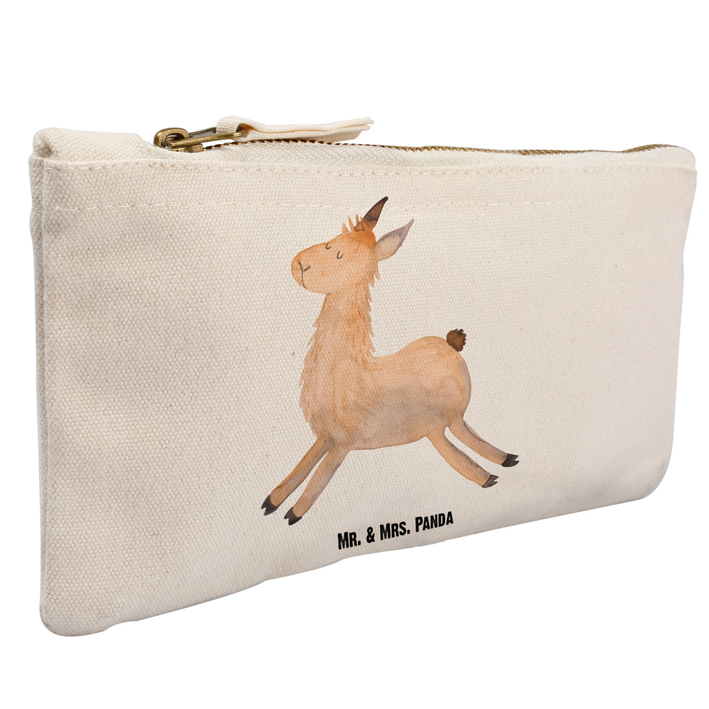 Schminktasche Lama springend Schminktasche, Kosmetiktasche, Kosmetikbeutel, Stiftemäppchen, Etui, Federmappe, Makeup, XXL, Schminketui, Kosmetiketui, Schlamperetui, Lama, Alpaka, Lamas, Lieblingstag, Happy day, fröhlich, Glück, Freundin, Liebeskummer, Neustart, guten Morgen, Start, Prüfung, Abitur