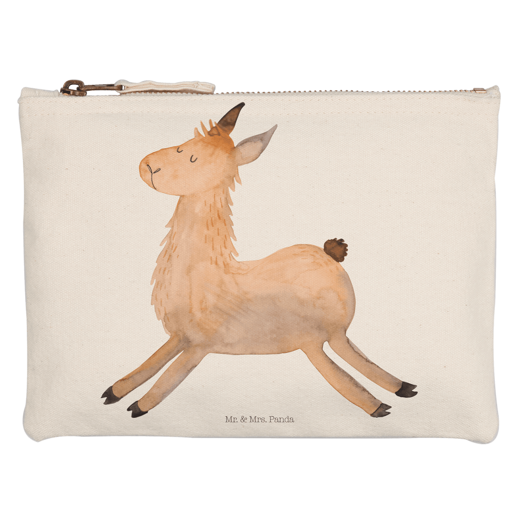Schminktasche Lama springend Schminktasche, Kosmetiktasche, Kosmetikbeutel, Stiftemäppchen, Etui, Federmappe, Makeup, XXL, Schminketui, Kosmetiketui, Schlamperetui, Lama, Alpaka, Lamas, Lieblingstag, Happy day, fröhlich, Glück, Freundin, Liebeskummer, Neustart, guten Morgen, Start, Prüfung, Abitur