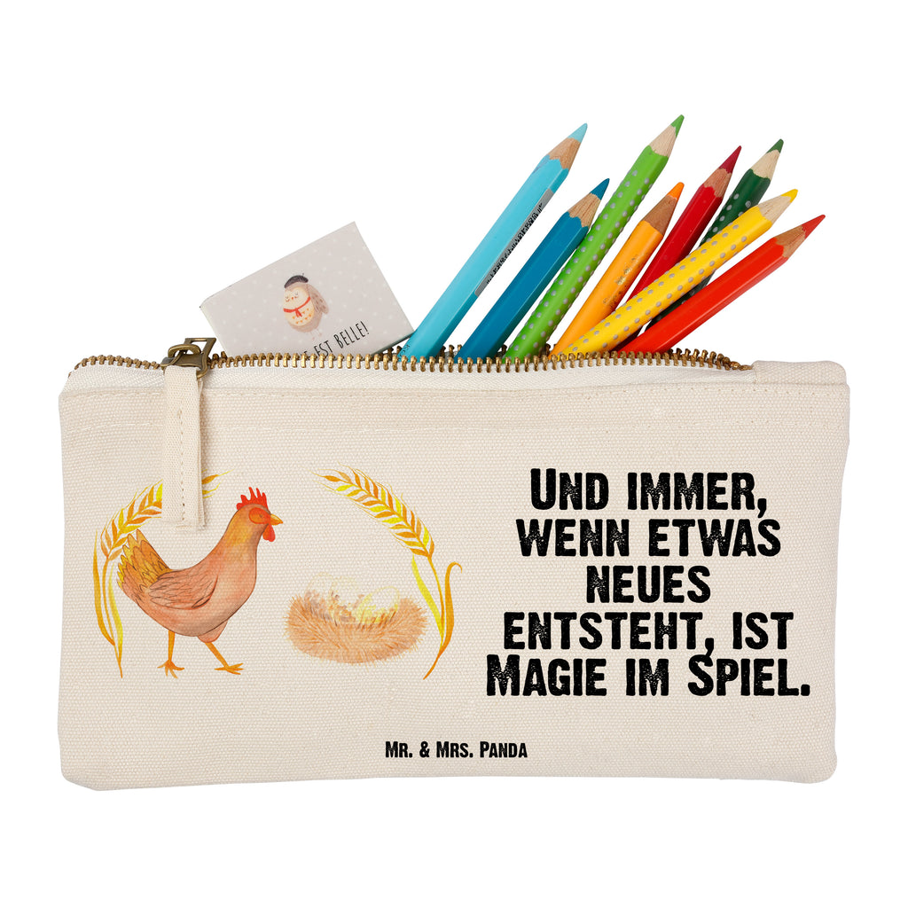 Schminktasche Huhn stolz Schminktasche, Kosmetiktasche, Kosmetikbeutel, Stiftemäppchen, Etui, Federmappe, Makeup, XXL, Schminketui, Kosmetiketui, Schlamperetui, Bauernhof, Hoftiere, Landwirt, Landwirtin, Hahn, Henne, Hühner, Eier, Hof, Landleben, Motivation, Geburt, Magie, Spruch, Schwangerschaft
