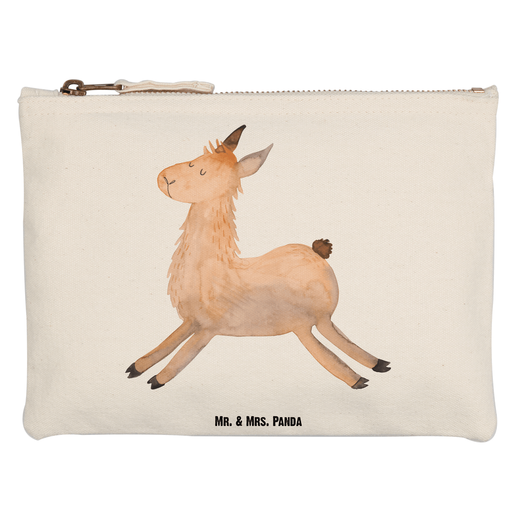 Schminktasche Lama springend Schminktasche, Kosmetiktasche, Kosmetikbeutel, Stiftemäppchen, Etui, Federmappe, Makeup, XXL, Schminketui, Kosmetiketui, Schlamperetui, Lama, Alpaka, Lamas, Lieblingstag, Happy day, fröhlich, Glück, Freundin, Liebeskummer, Neustart, guten Morgen, Start, Prüfung, Abitur