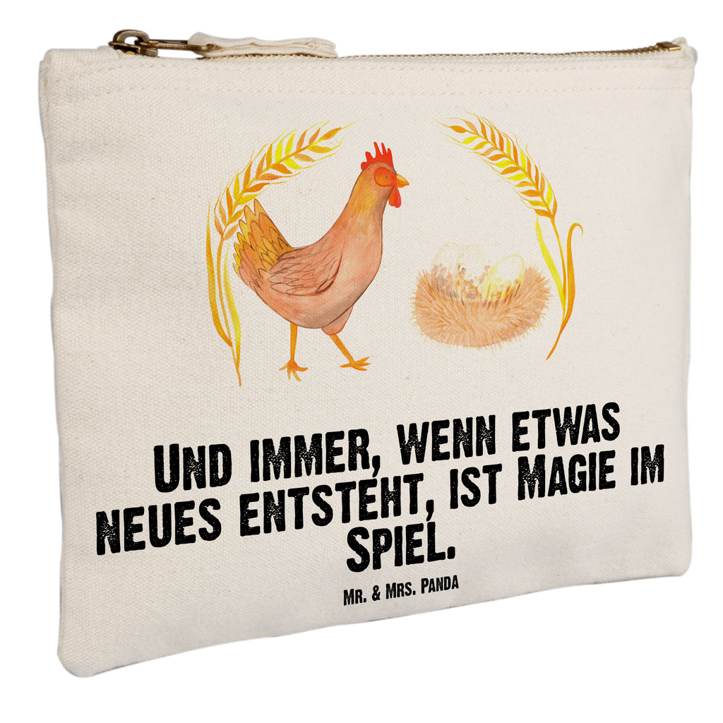 Schminktasche Huhn stolz Schminktasche, Kosmetiktasche, Kosmetikbeutel, Stiftemäppchen, Etui, Federmappe, Makeup, XXL, Schminketui, Kosmetiketui, Schlamperetui, Bauernhof, Hoftiere, Landwirt, Landwirtin, Hahn, Henne, Hühner, Eier, Hof, Landleben, Motivation, Geburt, Magie, Spruch, Schwangerschaft