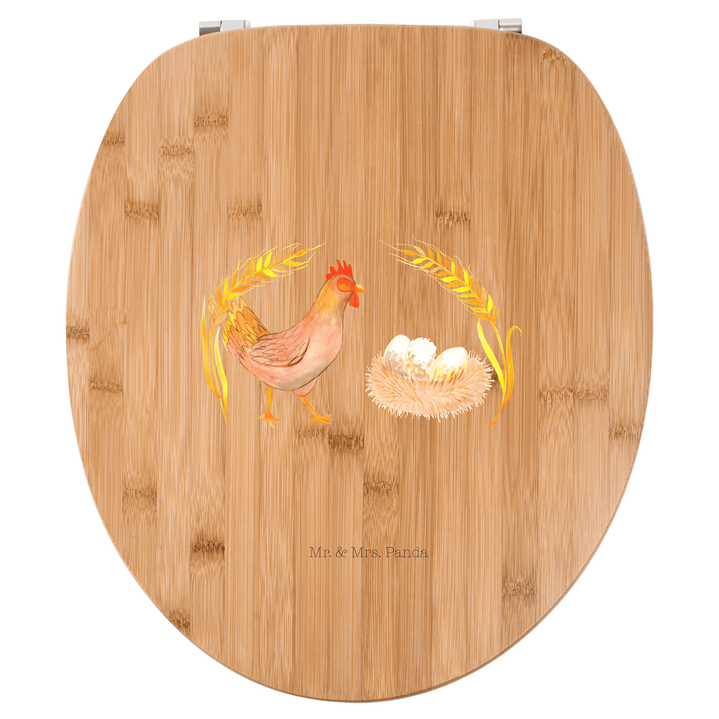 Motiv WC Sitz Huhn stolz Klobrille, Klodeckel, Toilettendeckel, WC-Sitz, Toilette, Bauernhof, Hoftiere, Landwirt, Landwirtin, Hahn, Henne, Hühner, Eier, Hof, Landleben, Motivation, Geburt, Magie, Spruch, Schwangerschaft