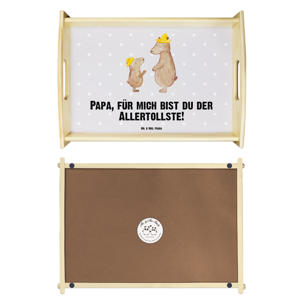 Serviertablett Bären mit Hut Tablett, Holztablett, Küchentablett, Dekotablett, Frühstückstablett, Familie, Vatertag, Muttertag, Bruder, Schwester, Mama, Papa, Oma, Opa, Bär, Bären, Vater, Papi, Paps, Dad, Daddy, Lieblingsmensch, Sohn, Söhne, Kind, Kinder, Vater-Sohn, Family, Vorbild