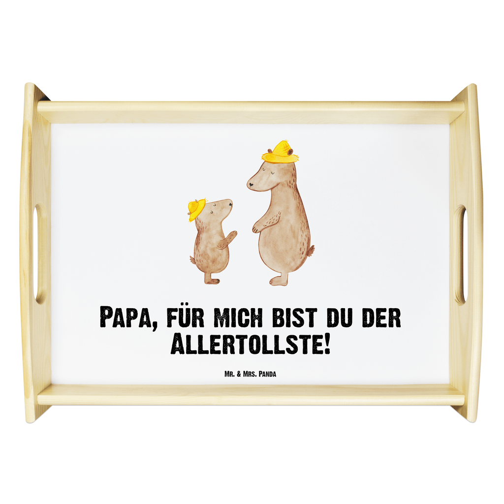 Serviertablett Bären mit Hut Tablett, Holztablett, Küchentablett, Dekotablett, Frühstückstablett, Familie, Vatertag, Muttertag, Bruder, Schwester, Mama, Papa, Oma, Opa, Bär, Bären, Vater, Papi, Paps, Dad, Daddy, Lieblingsmensch, Sohn, Söhne, Kind, Kinder, Vater-Sohn, Family, Vorbild