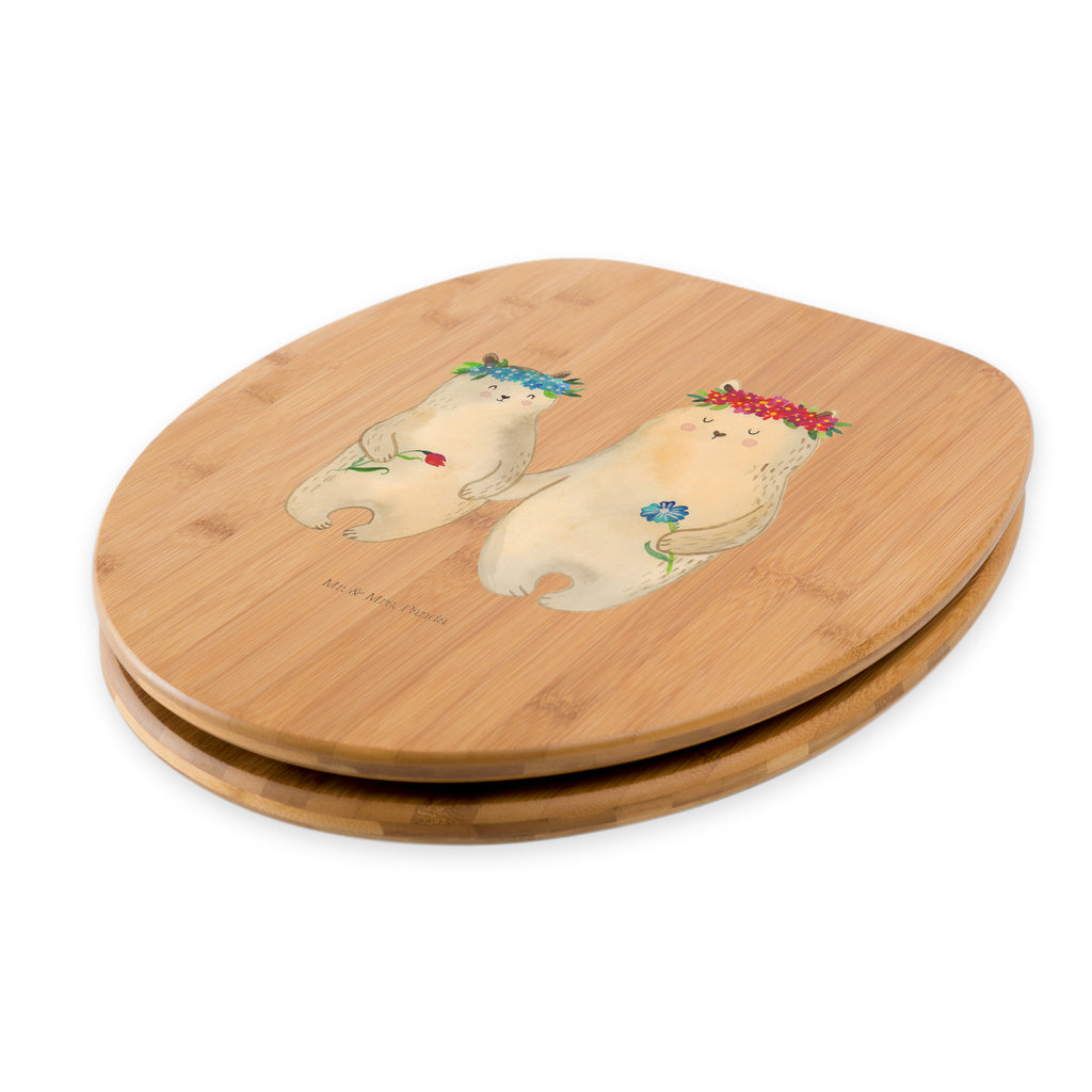 Motiv WC Sitz Bären mit Blumenkranz Klobrille, Klodeckel, Toilettendeckel, WC-Sitz, Toilette, Familie, Vatertag, Muttertag, Bruder, Schwester, Mama, Papa, Oma, Opa, Bär, Bären, Mutter, Mutti, Mami, Lieblingsmensch, Lieblingsmama, beste Mutter, weltbeste Mama, Geschenk Mama. Muttertag, Tochter, Kind, Kinder, Töchter, Family, Vorbild