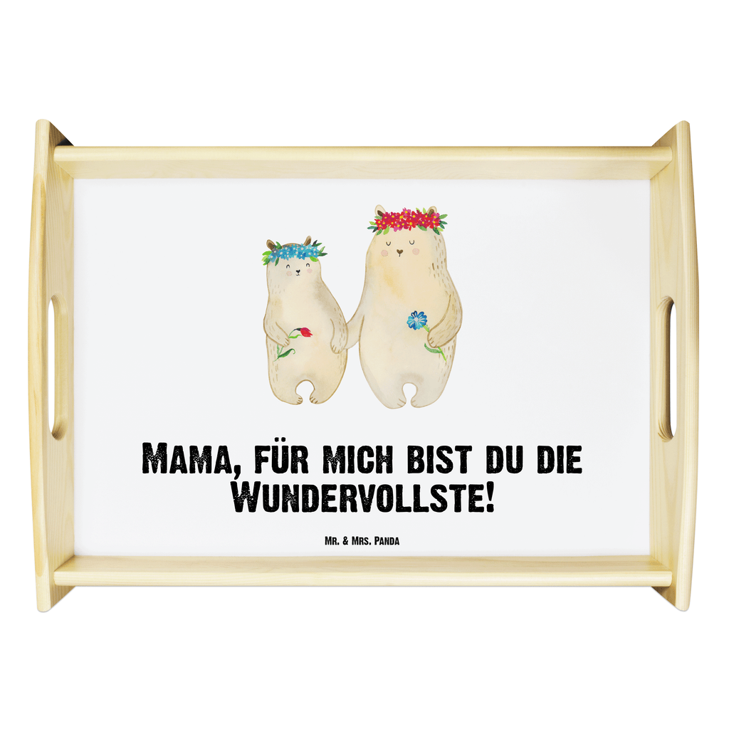 Serviertablett Bären mit Blumenkranz Tablett, Holztablett, Küchentablett, Dekotablett, Frühstückstablett, Familie, Vatertag, Muttertag, Bruder, Schwester, Mama, Papa, Oma, Opa, Bär, Bären, Mutter, Mutti, Mami, Lieblingsmensch, Lieblingsmama, beste Mutter, weltbeste Mama, Geschenk Mama. Muttertag, Tochter, Kind, Kinder, Töchter, Family, Vorbild
